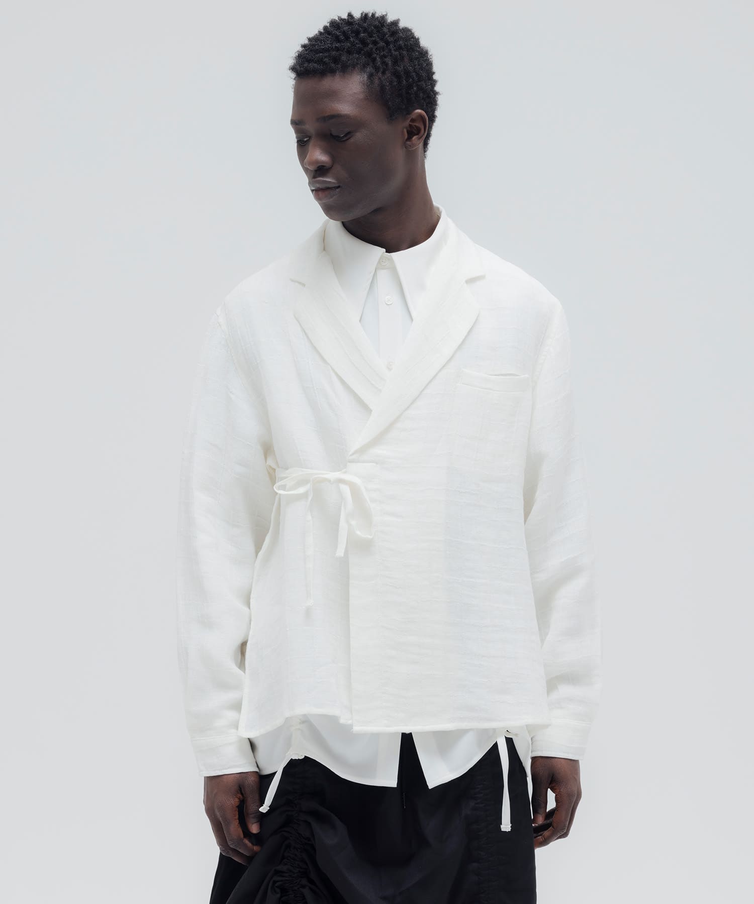 linen jacquard jacket