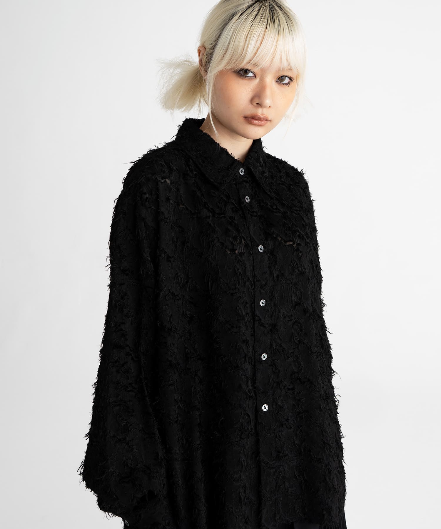 【PREORDER：9/26~】jacquard sheer shirts